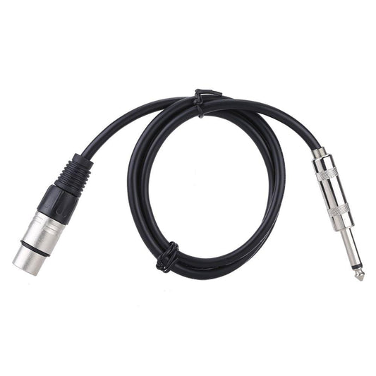 3ft XLR Female Socket to 6.35mm 1/4" Male Jack Plug Stereo - 1m