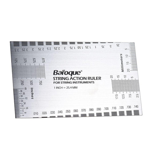 String Action Ruler Gauge Tool in/mm for Guitar Bass