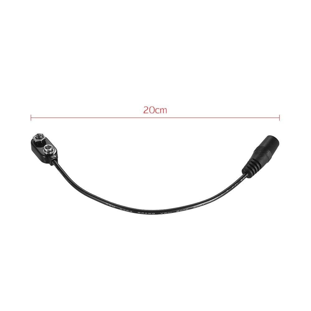 3pcs 9V Battery Clip Converter Snap Connector 2.1mm * 5.5mm - 3-pack