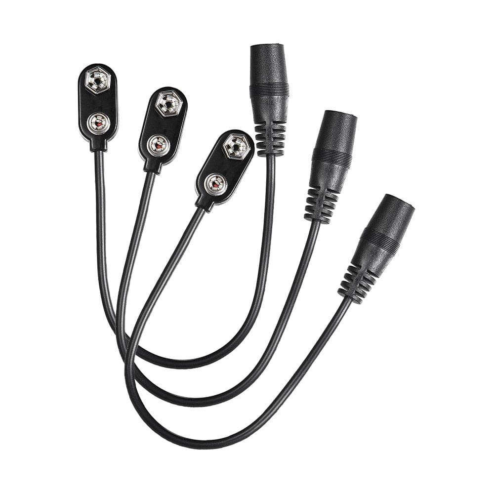 3pcs 9V Battery Clip Converter Snap Connector 2.1mm * 5.5mm - 3-pack