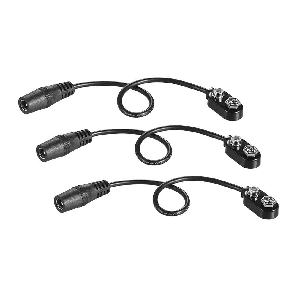 3pcs 9V Battery Clip Converter Snap Connector 2.1mm * 5.5mm - 3-pack
