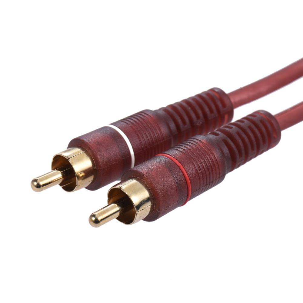 Dual 1/4" 6.35mm TS Plug to Dual RCA Audio Cable Connector - 1.5m