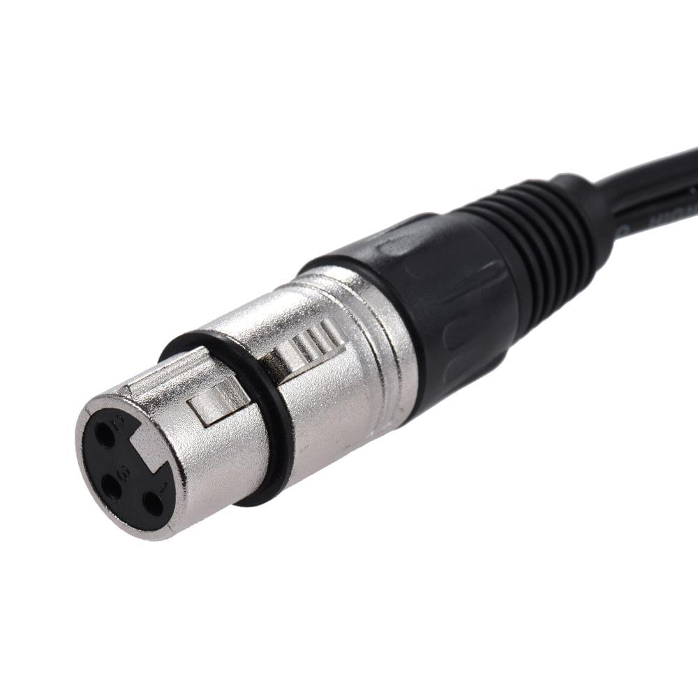 1 XLR Female to 2 RCA Male Plug Stereo Audio Cable Connector - 3m