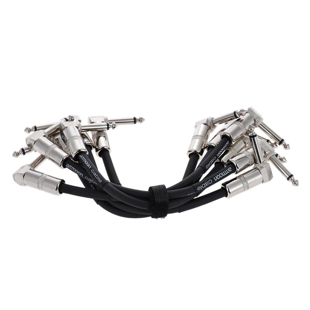Uniqkart 6-Pack Guitar Effect Pedal Instrument Patch Cable - 15cm 6pcs