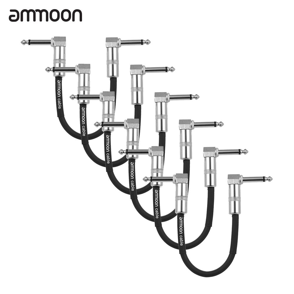 Uniqkart 6-Pack Guitar Effect Pedal Instrument Patch Cable - 15cm 6pcs