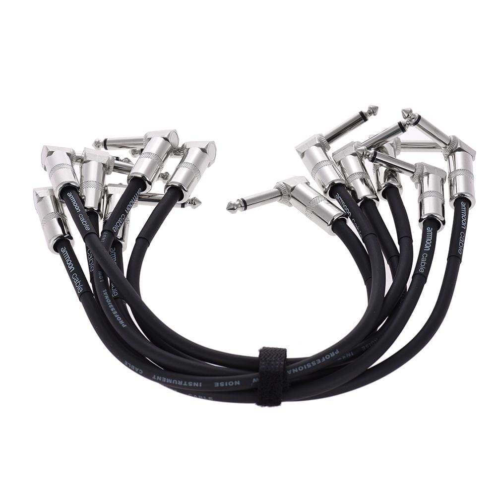 Uniqkart 6-Pack Guitar Effect Pedal Instrument Patch Cable - 30cm 6pcs