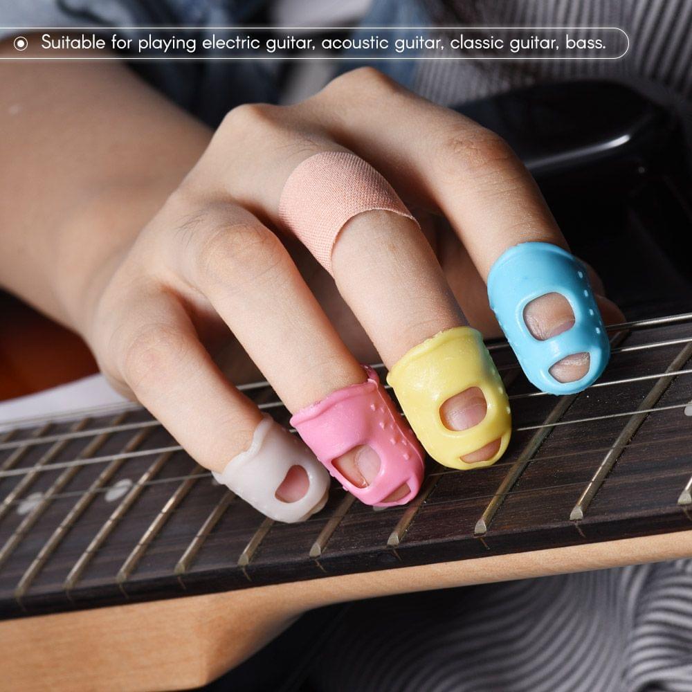 12pcs Guitar Fingertip Protectors Silicone Finger Guards for