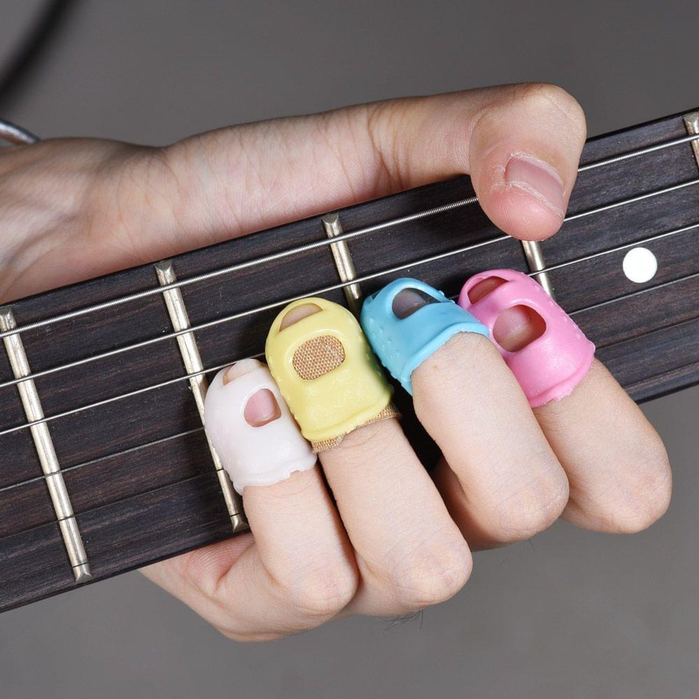 12pcs Guitar Fingertip Protectors Silicone Finger Guards for