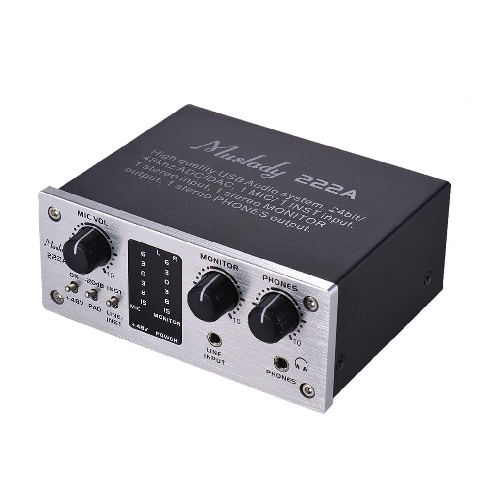 Muslady 222A 2-Channel USB Audio System Interface External - Muslady