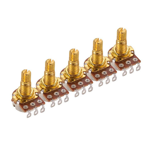 5pcs B500K Long Split Shaft Audio Taper Potentiometer Guitar