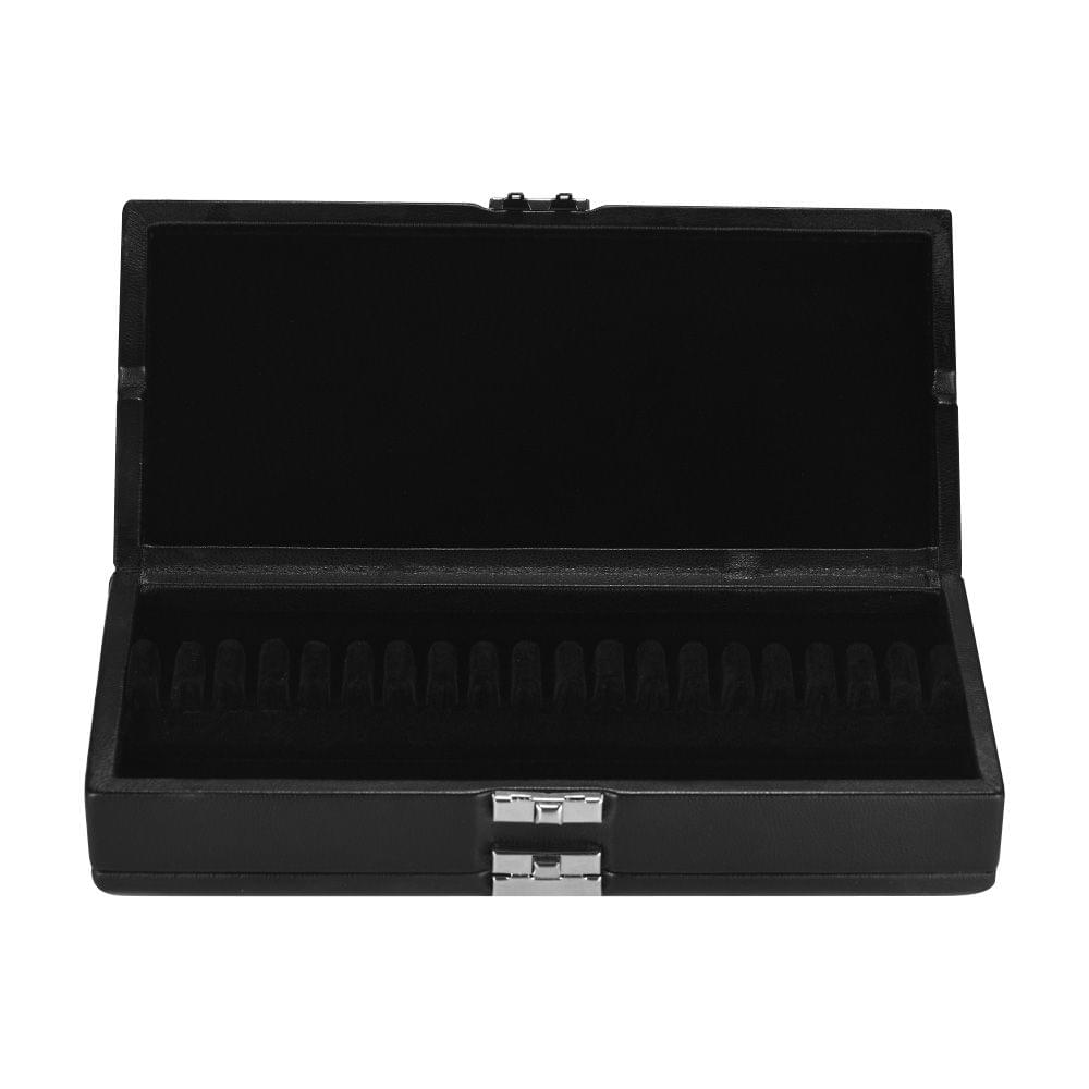 Black Oboe Reed Case Bassoon Reed Case  PU Leather Wooden