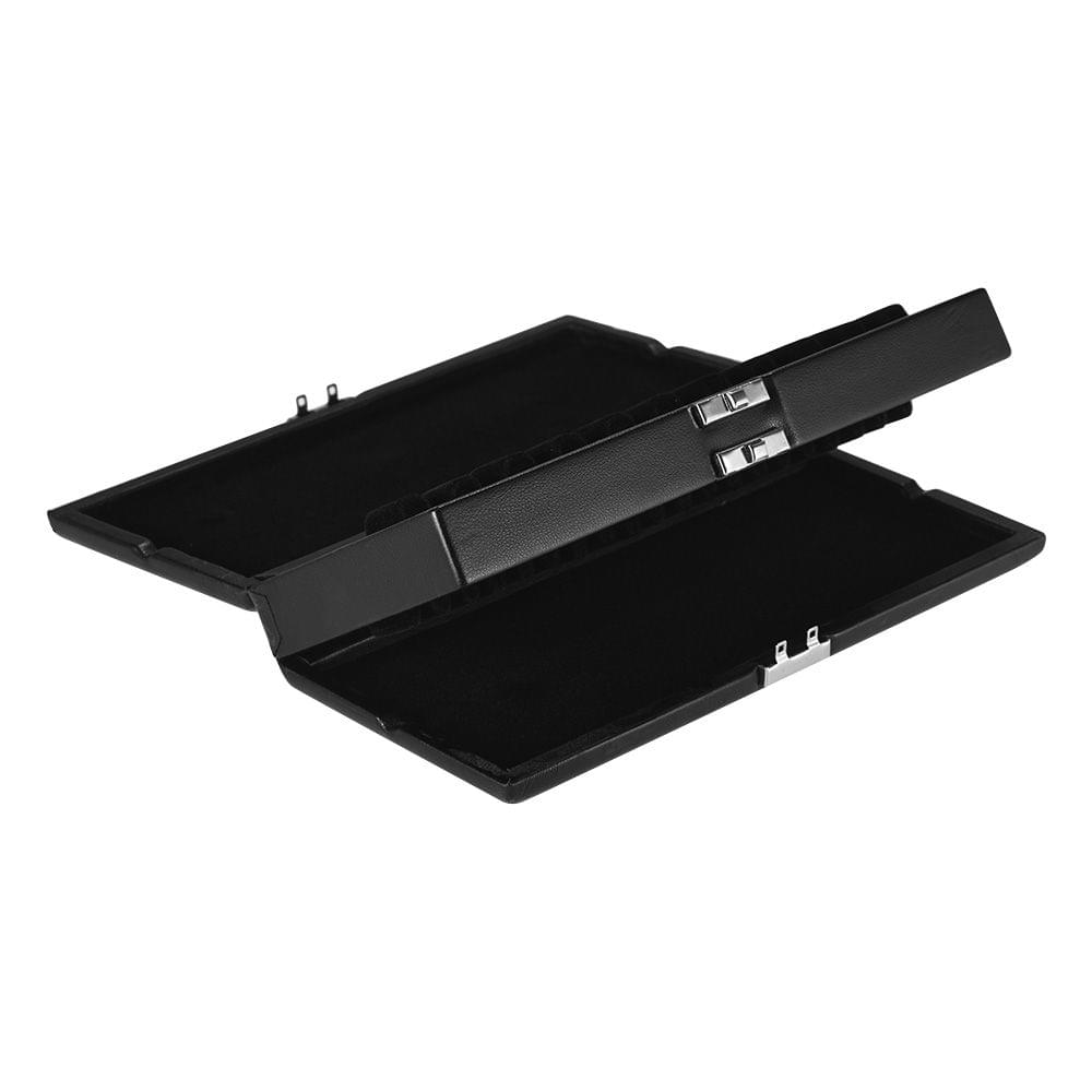 Black Oboe Reed Case Bassoon Reed Case  PU Leather Wooden
