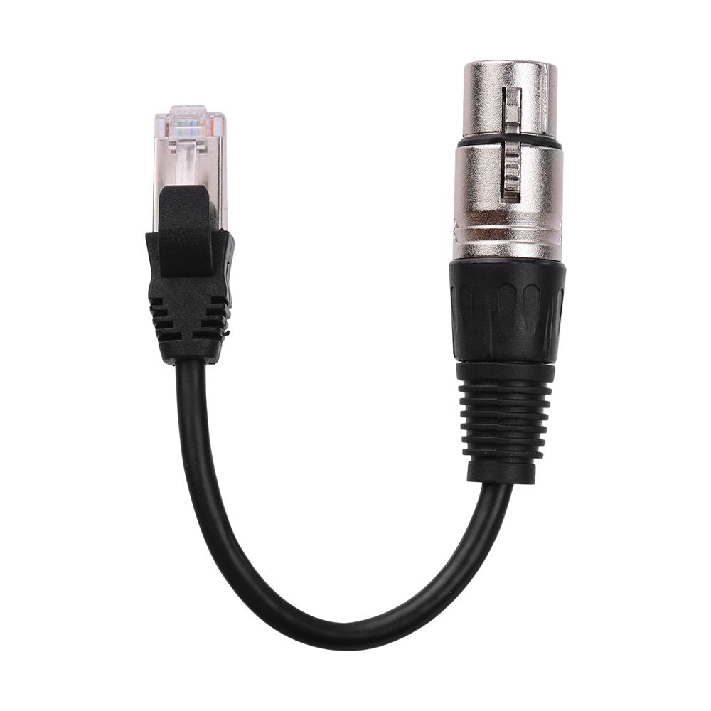 RJ45 Male Network Connector to 3-Pin Mini XLR Female - 0.2m