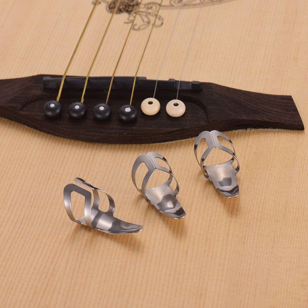 Guitar Finger Picks Adjustable Stainless Steel Plectrums