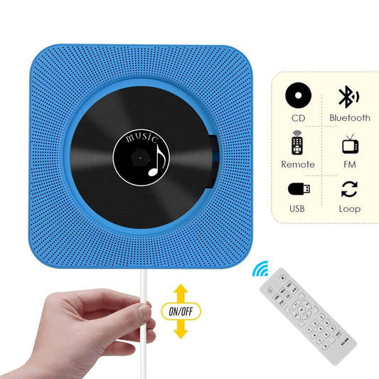 Portable Wall Mounted CD Player Music Amplifier Audio - EU Plug