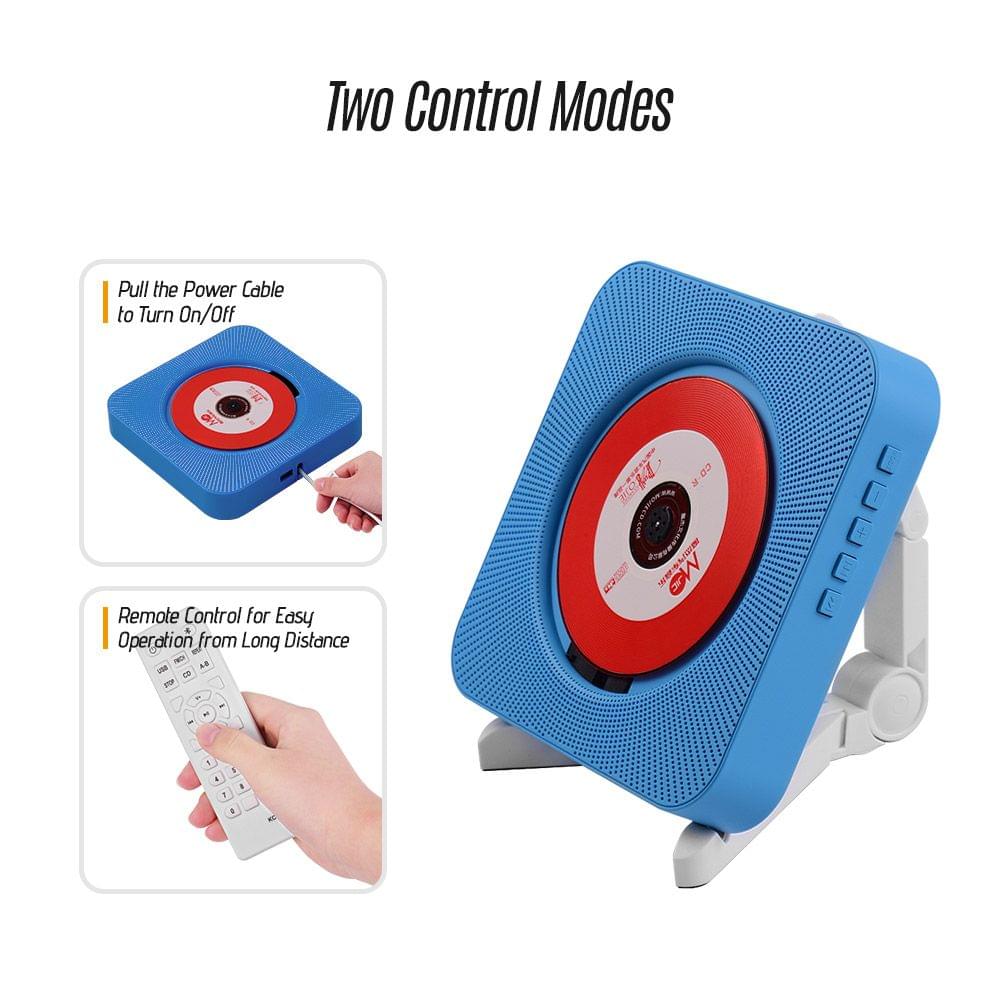 Portable Wall Mounted CD Player Music Amplifier Audio - EU Plug