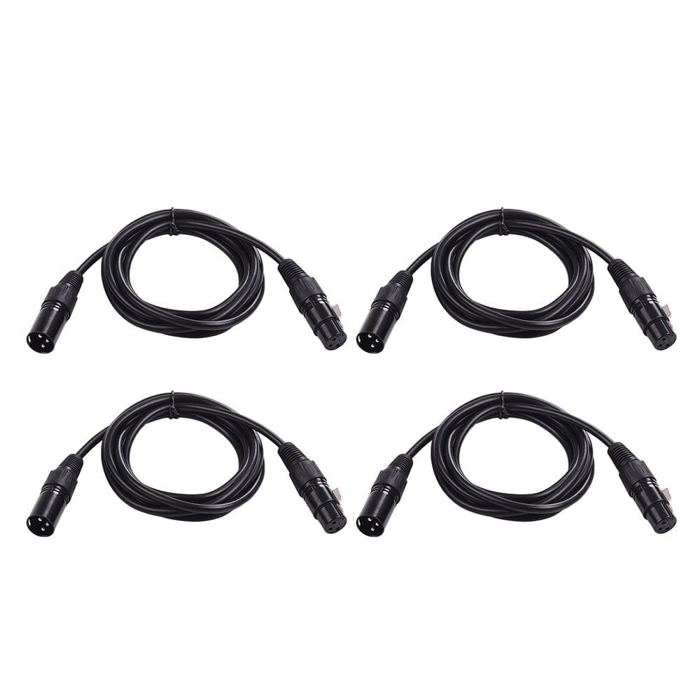 4pcs 6.6 feet/2 meters DMX Stage Light Cable Wires with - 4