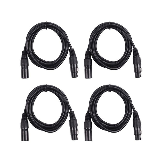 4pcs 6.6 feet/2 meters DMX Stage Light Cable Wires with - 4