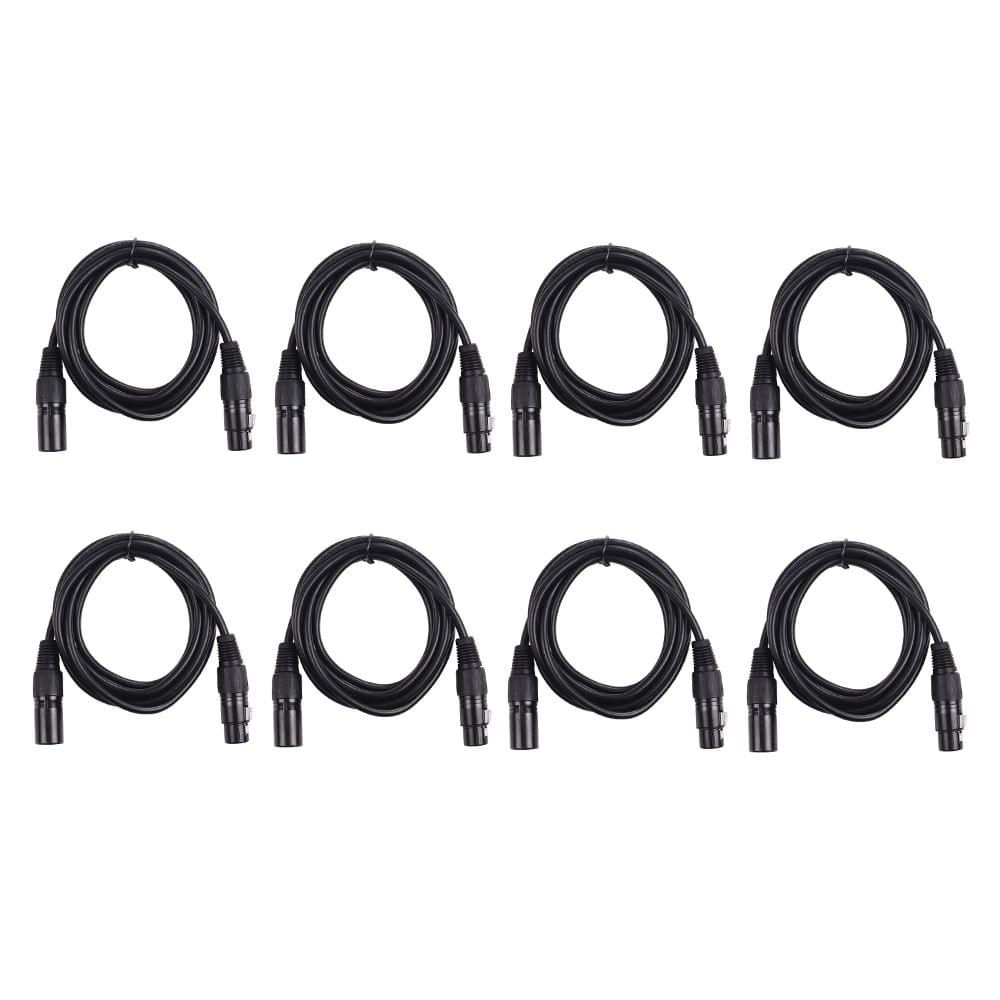 8pcs 6.6 feet/2 meters DMX Stage Light Cable Wires with - 8
