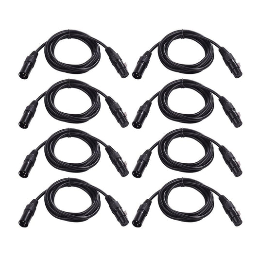 8pcs 6.6 feet/2 meters DMX Stage Light Cable Wires with - 8