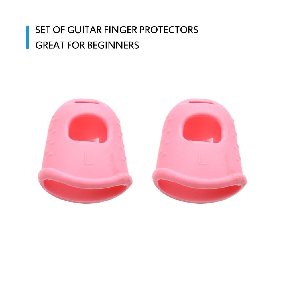 2pcs Guitar Silicone Finger Fingertip Protectors for Guitar - 2pcs L
