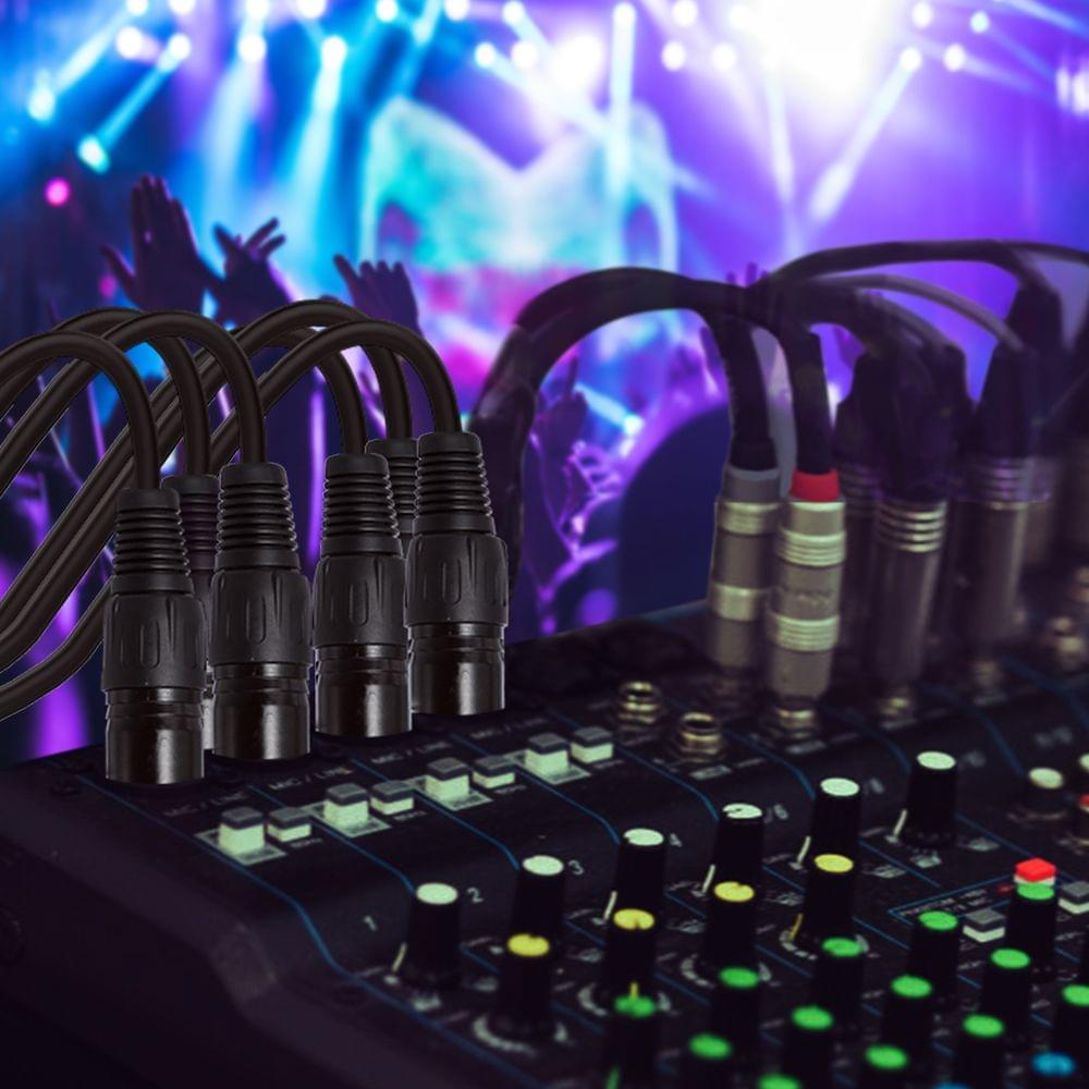 Uniqkart 1M/3.3ft XLR Cable DMX Stage Light Cable 3-Pin XLR - 1M & 8-pack