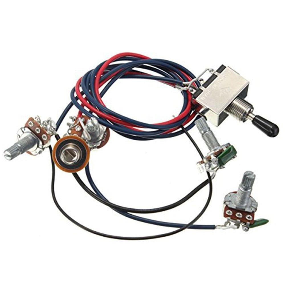 Prewired Wiring Harness Kit for LP Electric Guitar 2T2V 500K