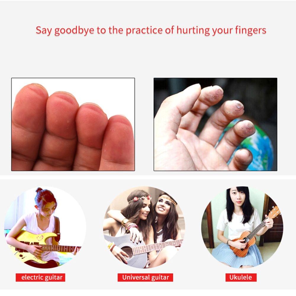 4pcs Finger Protectors Guitar Silica Gel Fingertip Caps for - 4pcs