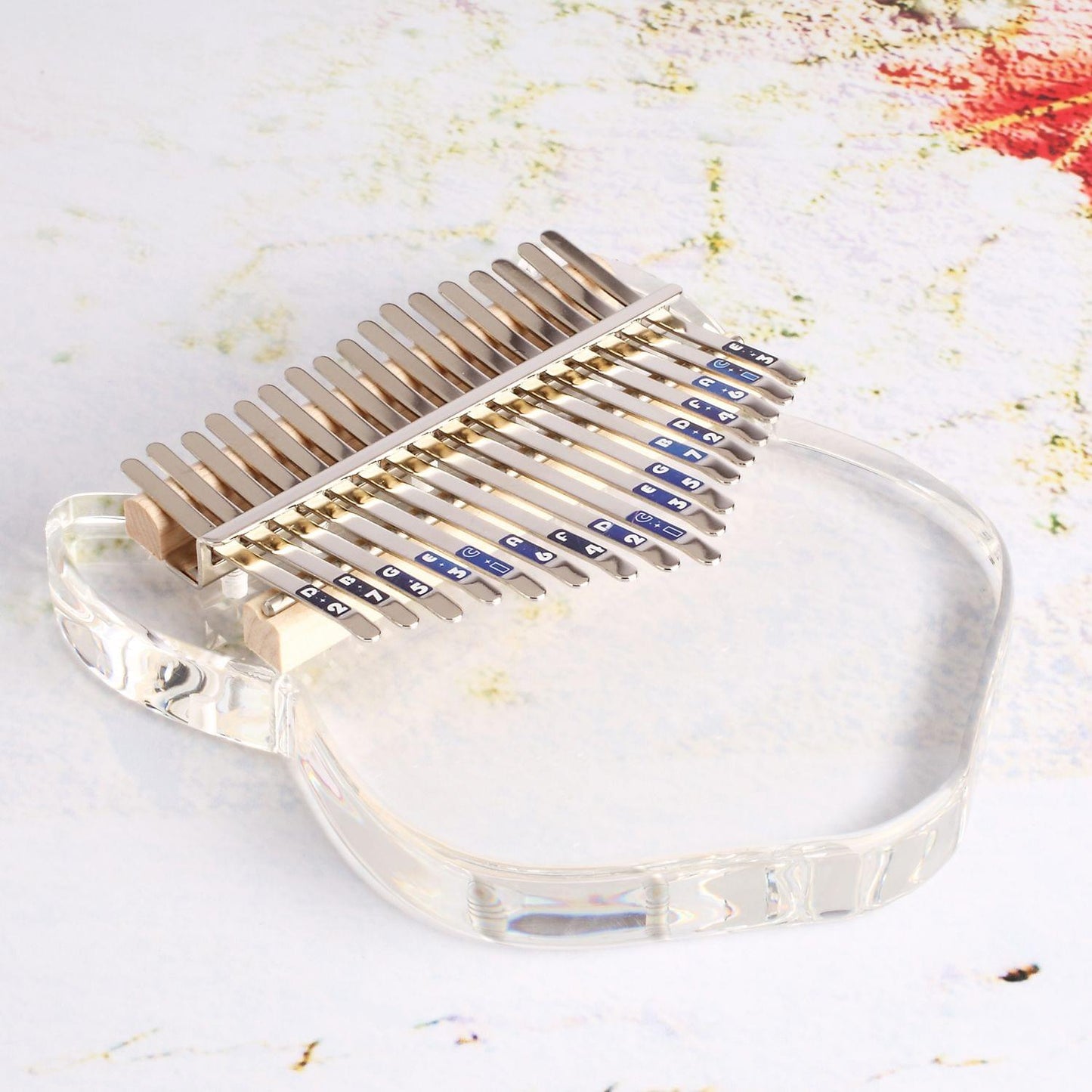 17 Keys Crystal Kalimba African Thumb Transparent Finger - Tiger