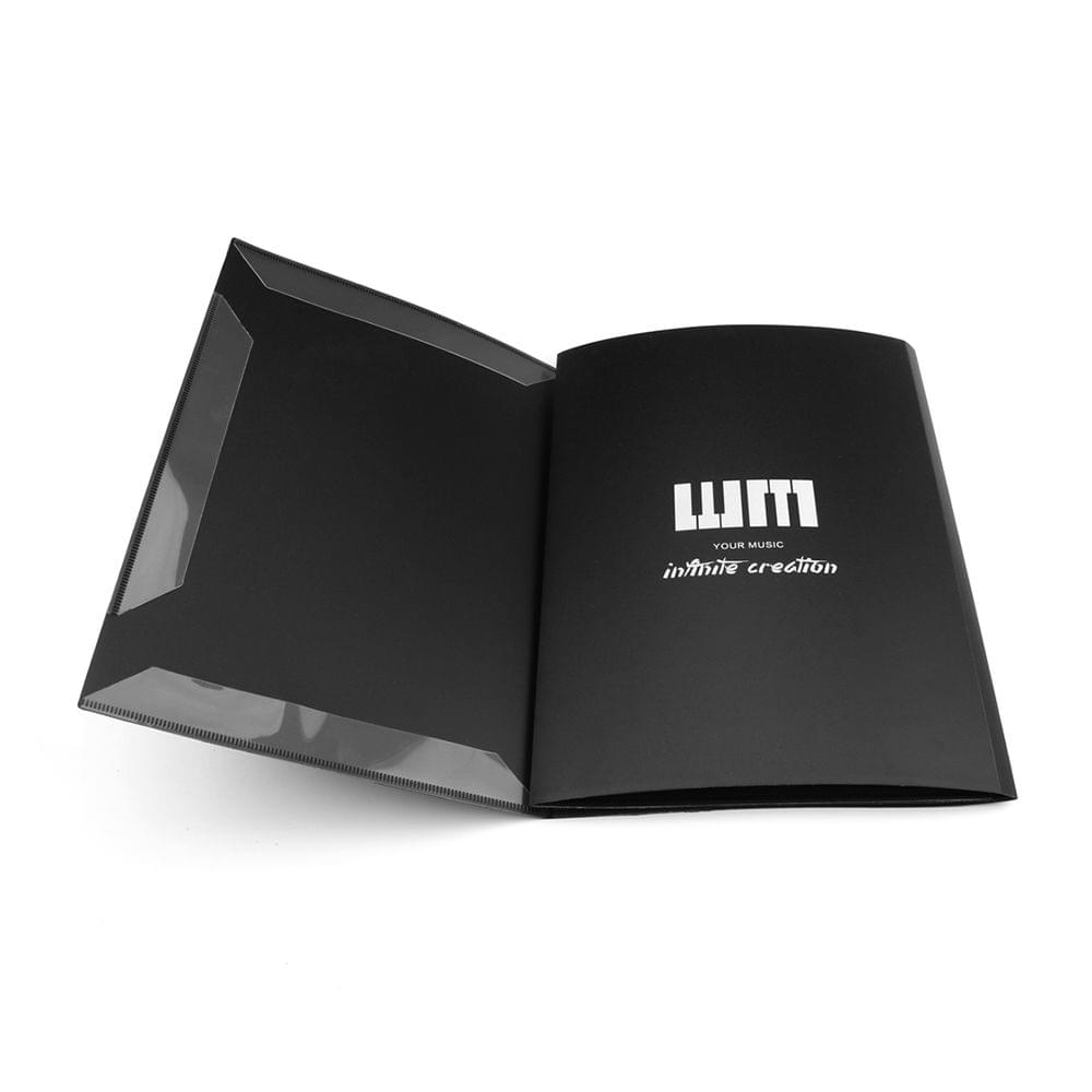 Black Sheet Music Folder A4 Size Storage Holder Binder for