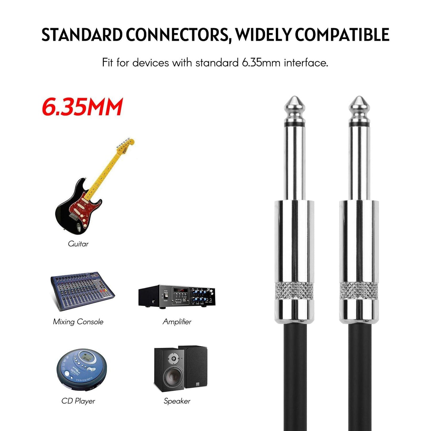 Ggiant AEC-28 Musical Instrument Cable Audio Cables Guitar - 3m