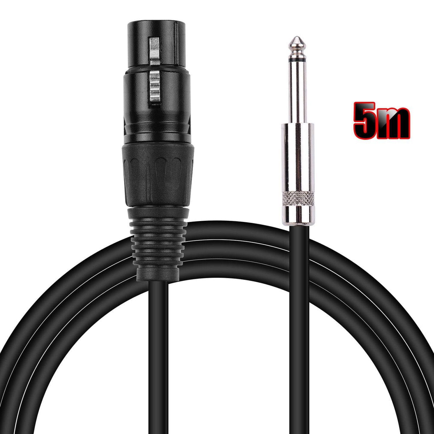 Ggiant Microphone Cable XLR Female Connector to 1/4 Inch TS - 5m