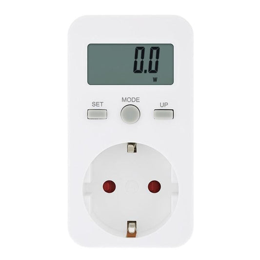 Digital Power Meter Socket Plug Energy Meter Current Voltage Watt Electricity Cost Measuring Monitor Power Analyzer, Plug Type:EU Plug