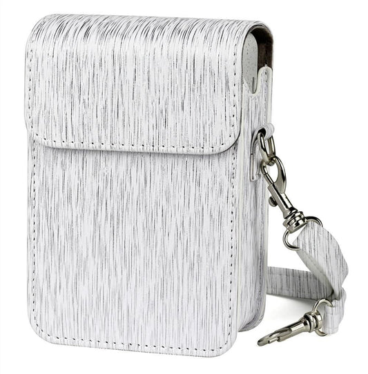 Richwell Brushed Camera Case PU Leather Case for Fujifilm Instax Mini Liplay Instant Camera (White)