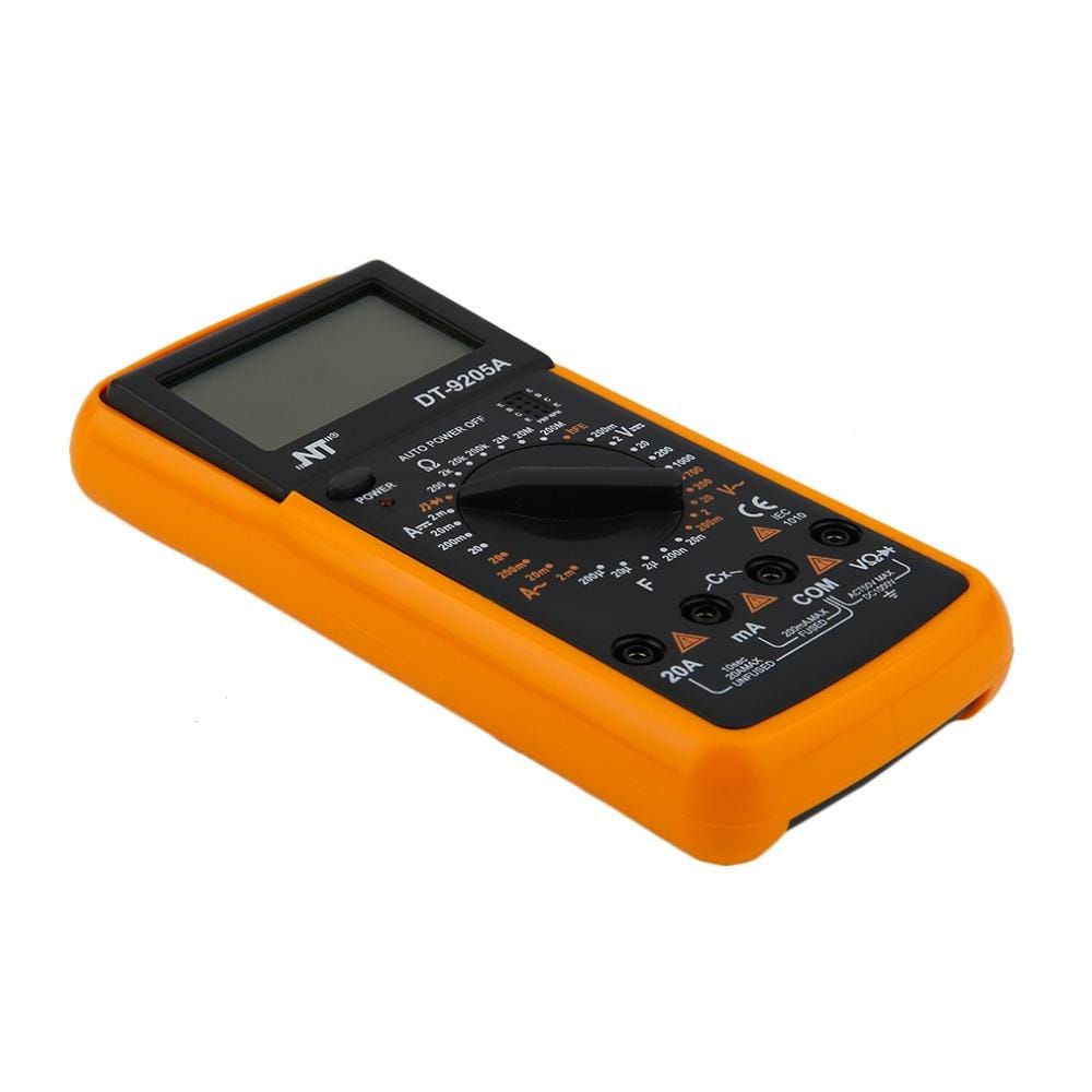 NT9205A Universal High Accuracy General Multimeters Manual Range Digital Volt Meter Digital LCD Count Handheld Universal Meter