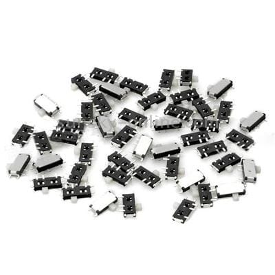 50 pcs MK-12C02 Mini Slide Switches, Size: 7 x 5 x 1mm