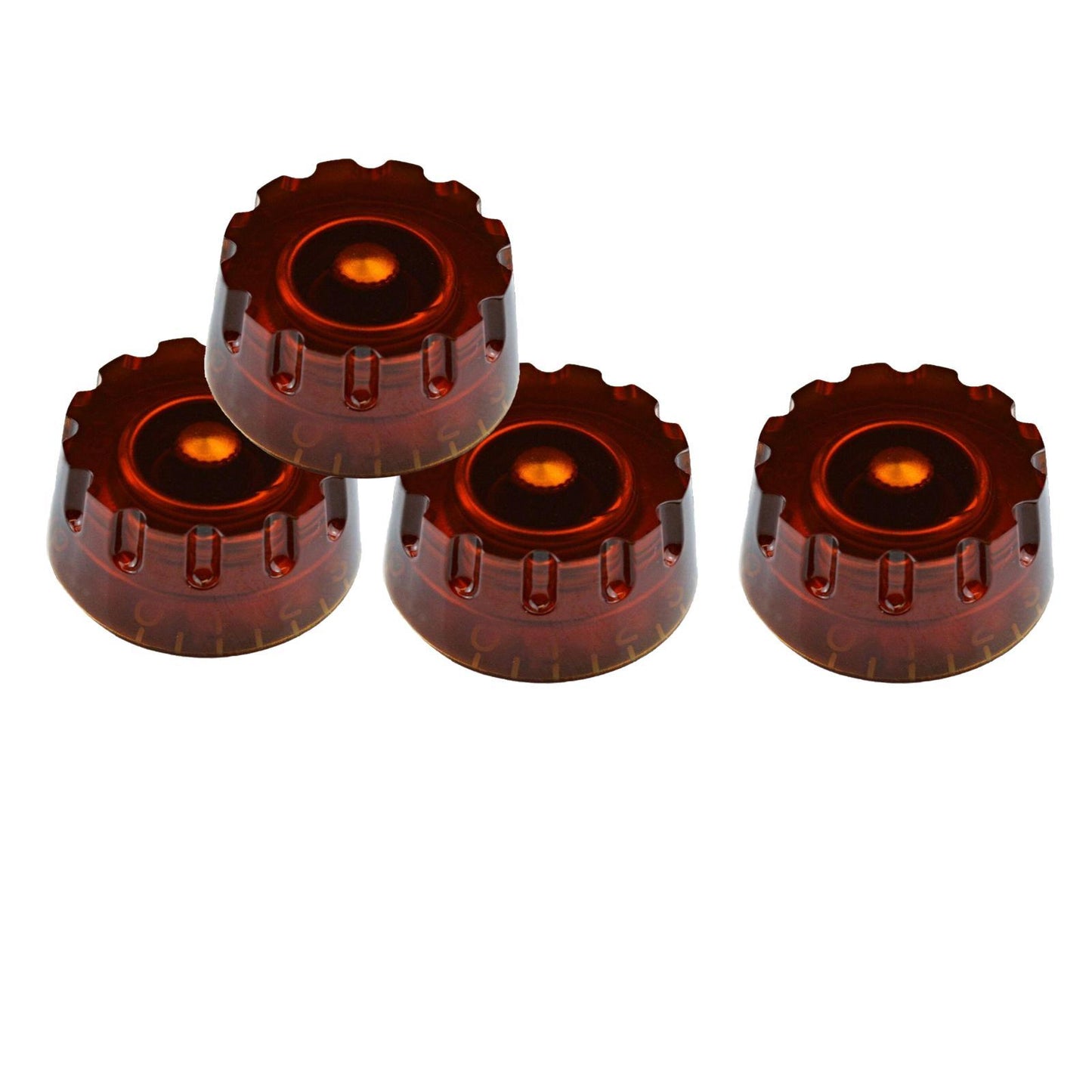 4PCS Guitar Tone Volume Speed Knobs for LP Electric Guitar Dark Brown