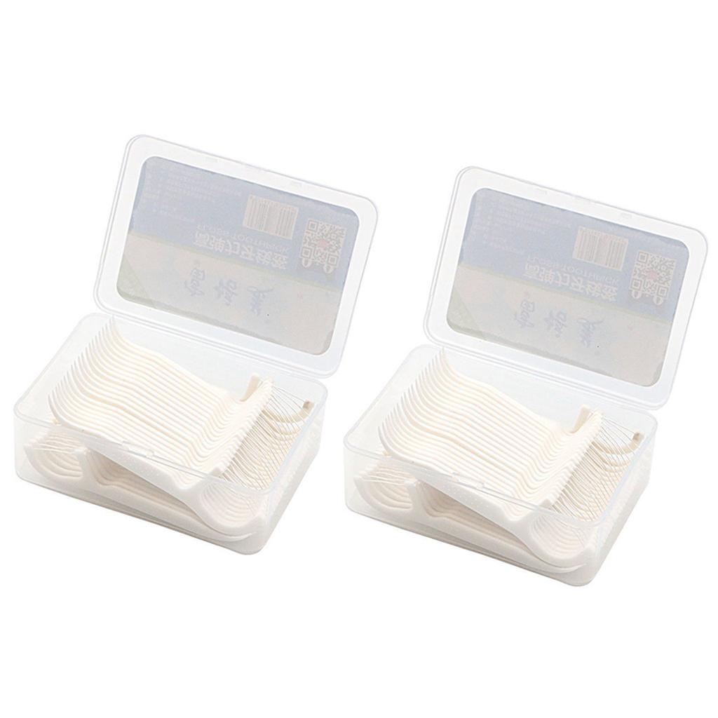 Dental Floss Picks Dental floss stick Toothpicks For Travel White 100Pcs