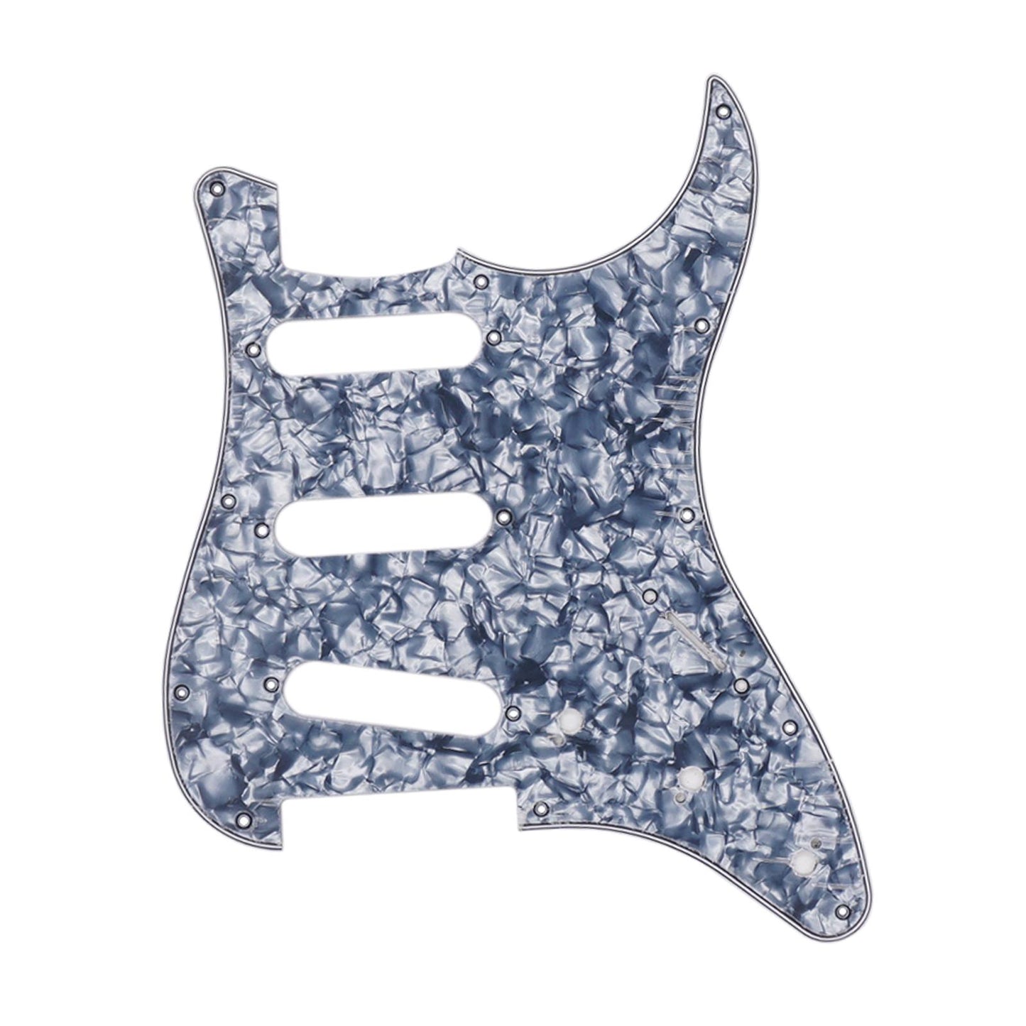 Guitar Pickguard Scratch Plate Pickups f/ SSS USA/Mexican Modern Grey Pearl