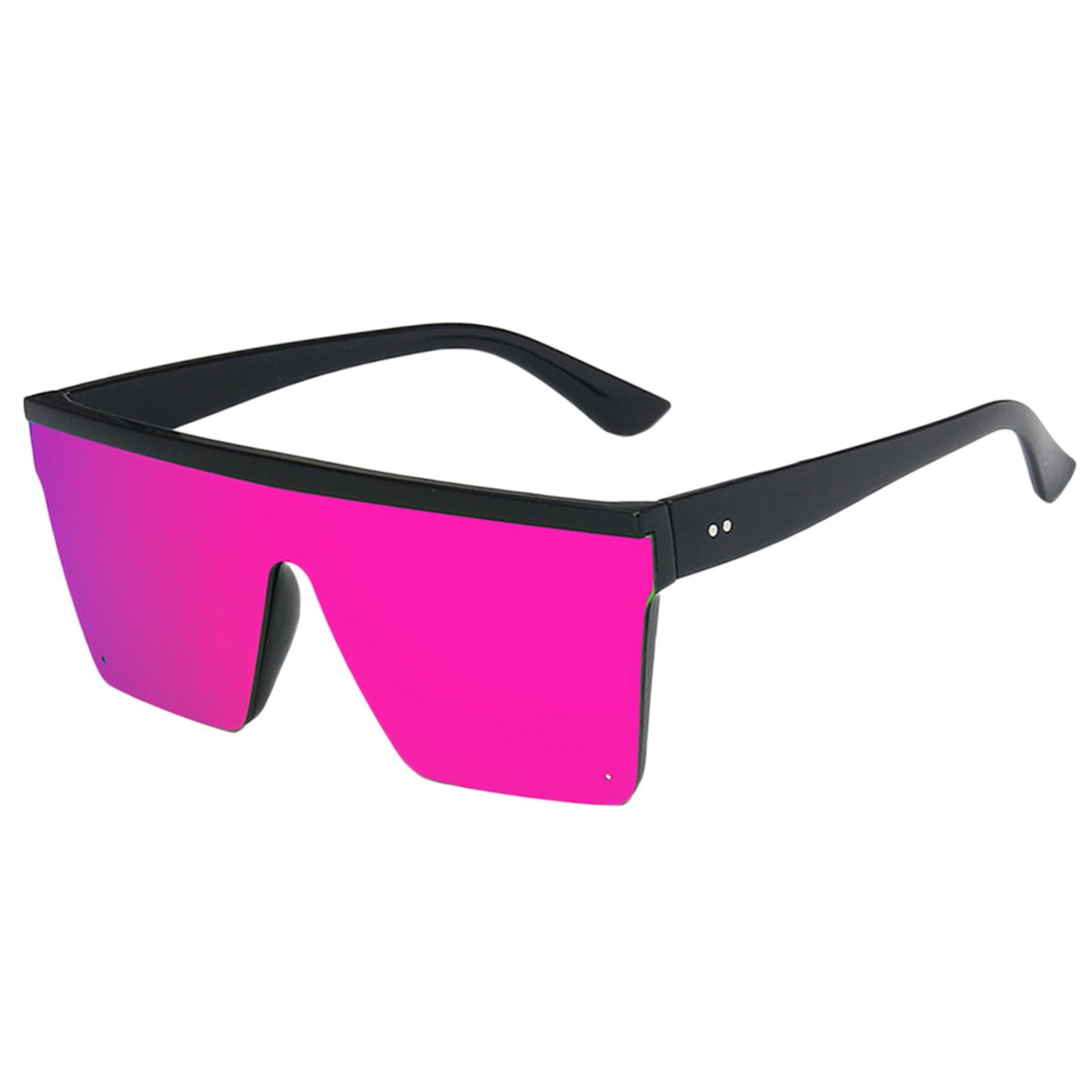 Trendy Frame Retro Square Sunglasses Women Men Large Flat Top Shades Unisex