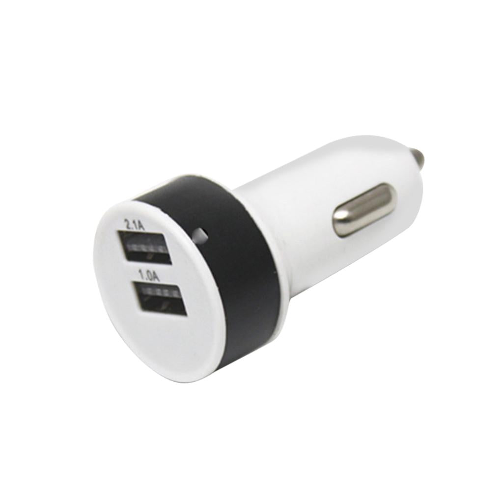 12V-24V Car Motorcycle Cigarette Lighter 5V/3.1A 2-USB Power Charger Black