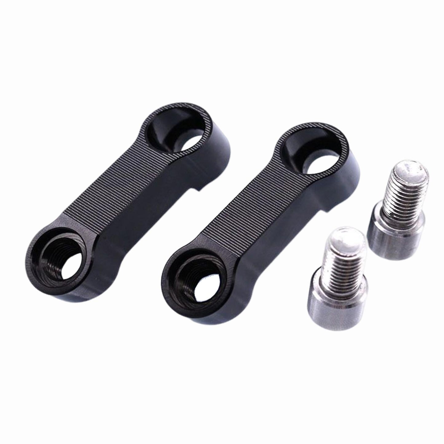 2 Pieces Mirror Mount Riser 10mm Spare Parts Aluminum Alloy  Black