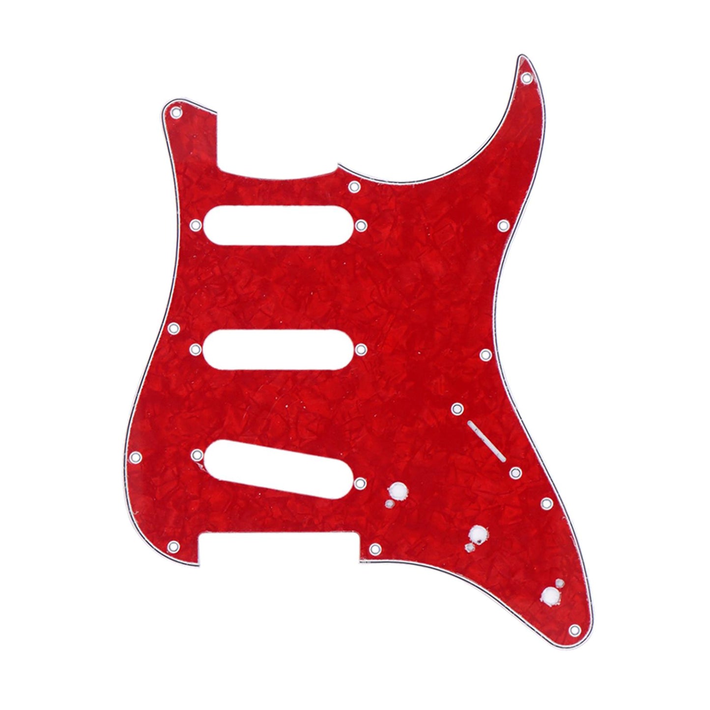 Guitar Pickguard Scratch Plate Pickups f/ SSS USA/Mexican Modern Red Pearl