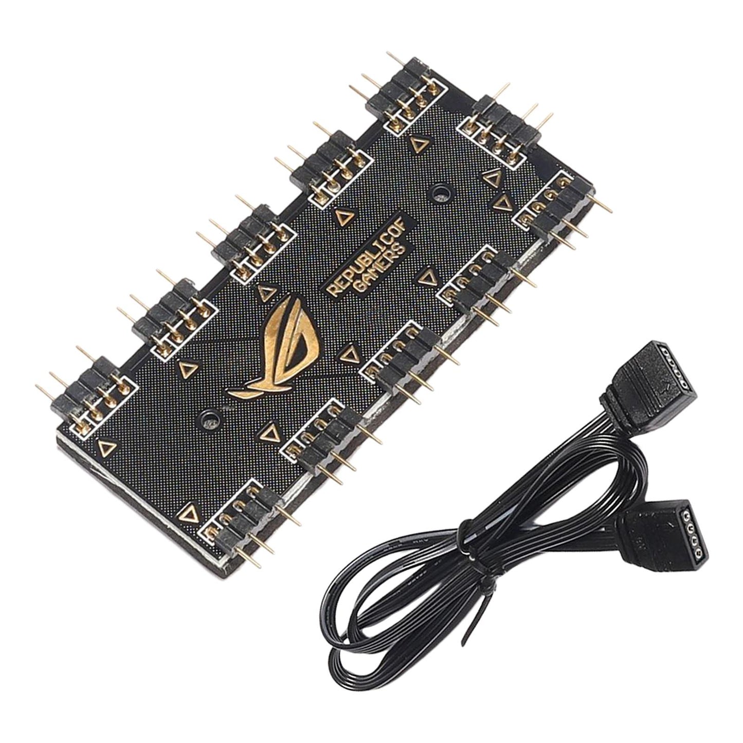Computer Fan RGB Hub Computer RGB Hub RGB LED Splitter Hub for Computer 5V