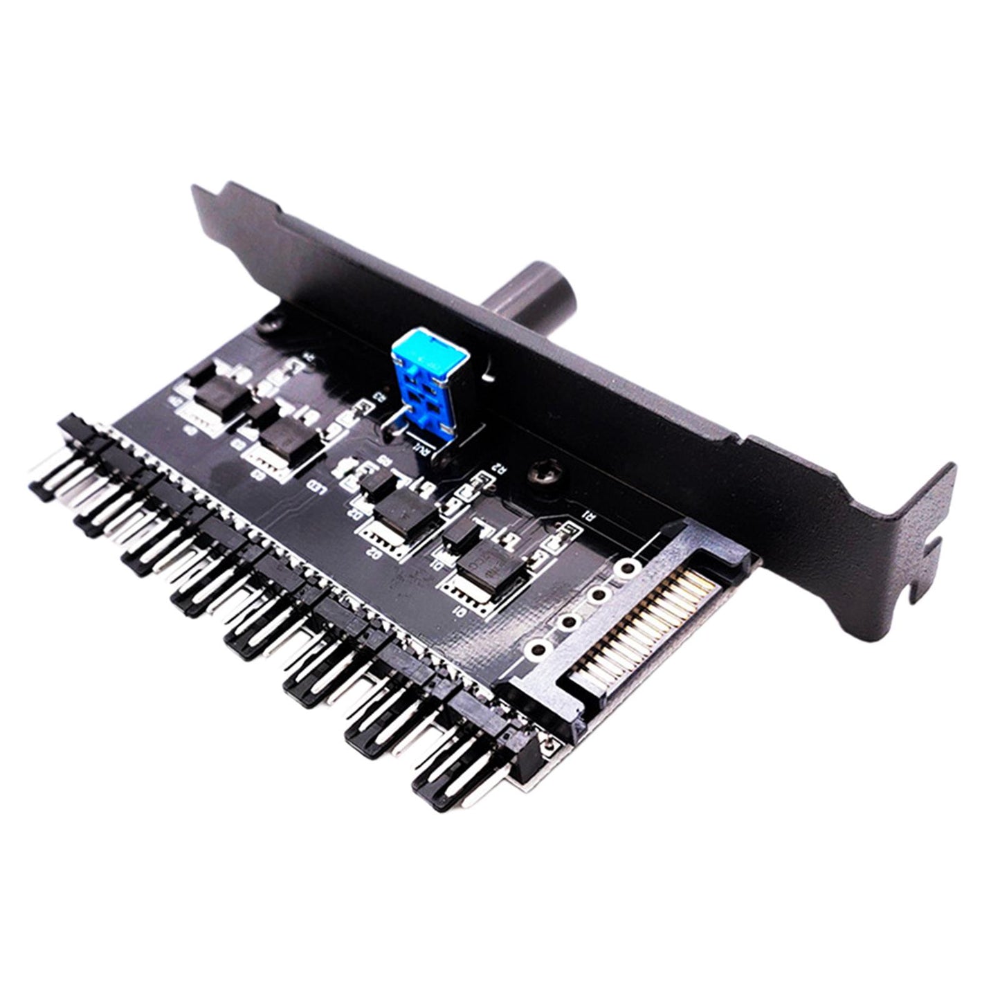12V Computer PC Case Cooling Fan Hub Regulator 4Pin 3Pin Speed Controller 4