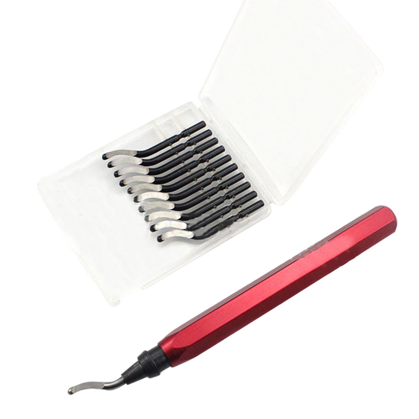 Portable Deburring Tool Rotation Scraper Head Cutting Edger Kit Handle