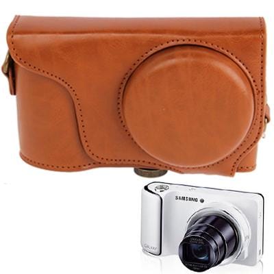 Leather Camera Case Bag for Samsung EK-GC100 (Brown)