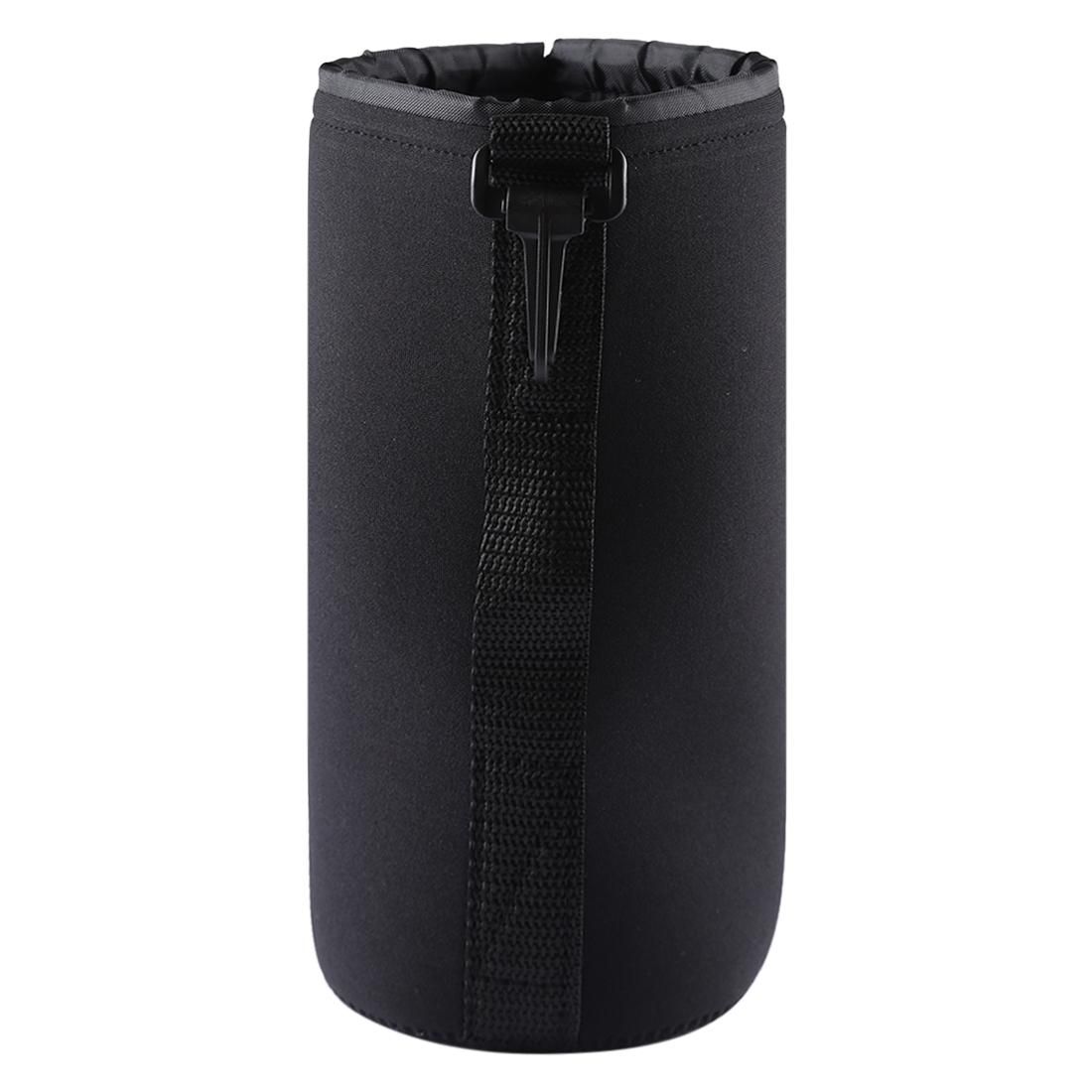 Neoprene SLR Camera Lens Carrying Bag Pouch Bag with Carabiner, Size: 10x22cm (Black)
