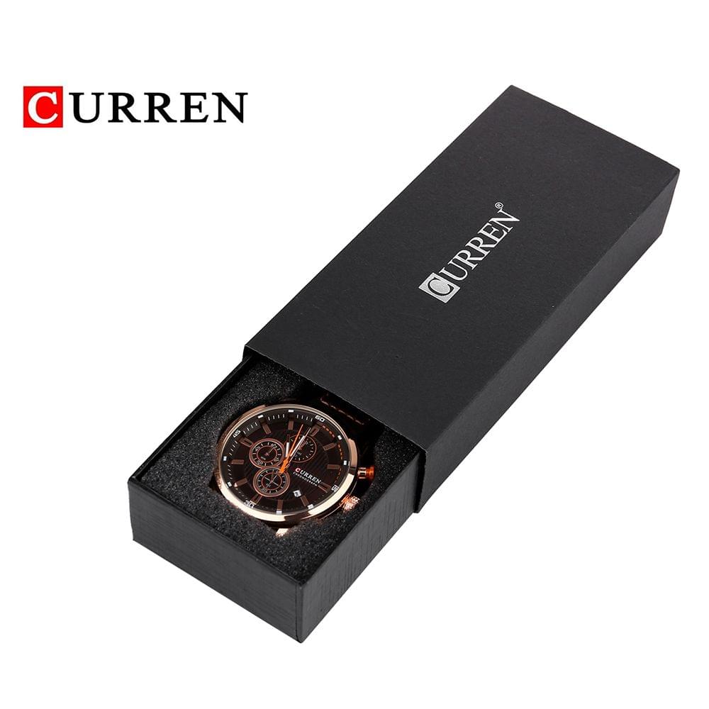 CURREN Watch Box Cardboard Paper Watch Storage Case Black