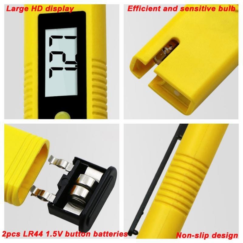 Portable High-precision PH Test Pen PH Acidity Meter PH Water Quality Detection Instrument (Yellow)